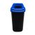 Plafor 45L Czarny i niebieski kosz do segregacji