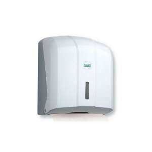 Vialli V fehér papírtörlő adagoló, ABS műanyag, ablakos, zárható, hajtogatott papírtörlőhöz - Vialli Design