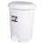 White pedal bin with removable inner bucket, 50L, LUXURY, plastic, Comet