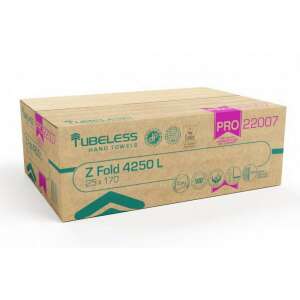 Tubeless Z Fold 4250 L Prosoape de hârtie, 25 x 170, 4250 foi pe carton, PRO 22007 - Prosoape de hârtie
