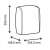 Tubeless Z dávkovač papierových utierok interfold, rozmery: 350mm x 324.5mm x 108.5mm