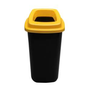 Coș de gunoi selectiv Plafor Sort 28L galben/negru cu capac deschis - Cosuri de gunoi