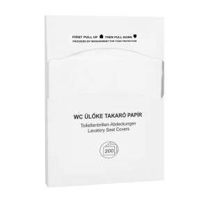 200 sztuk jednorazowych nakładek na deskę sedesową, WC ülőke takaró papír - Alpha