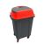 Hippo Kippbehälter für selektive Abfallsammlung, Kunststoff, anthrazit/rot, 70L 48032157