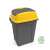 Hippo 70L schwarzer/gelber Kunststoff-Abfalleimer