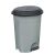 ECO anthracite plastic pedal bin with removable basket, 12L