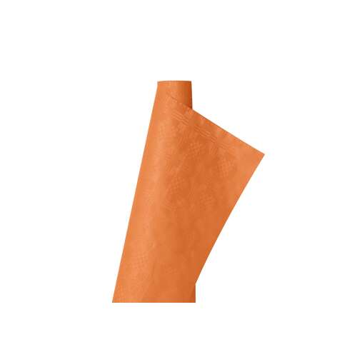 Orangefarbener Infibra Damast Tischdeckenrolle, 1,2x7 Meter