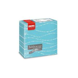 Servetele FATO Airlaid, Perle Alaska, 50 bucăți, albastru cu model de puncte albe - Șervețele