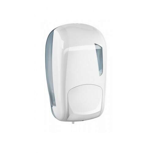 Dispenser de săpun lichid Mar Plast Linea SKIN, alb/transparent, 1 litru