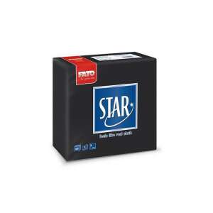 Fato Star Serviette 2-lagig 38x38cm schwarz 40 Stück/Pack 48032664 - FATO Servietten