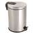Stainless steel pedal bin with removable plastic bucket, 40L, shiny