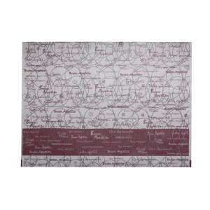 Infibra Dinner Set de farfurii, 30x45 cm, 250 bucăți per pachet, alb cu inscripție burgundă "Poftă bună" în diverse limbi - Servete si naproane