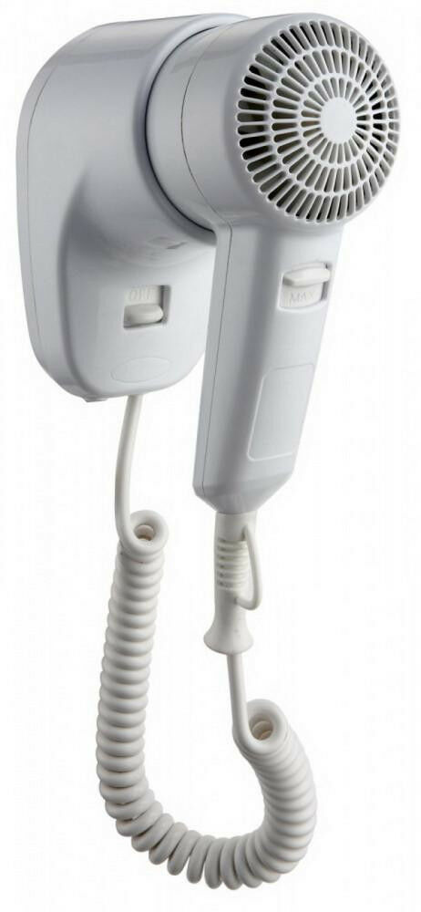 Suszarka do włosów, ścienna, plastik ABS, biała, 1200 W, 92x155x210 mm