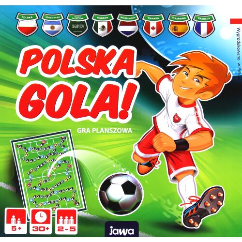 Polska Gola társasjáték borítója, szórakoztató módja a lengyel nyelv és a futball szabályainak elsajátításának