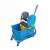 Blue plastic mop bucket with wringer and wheels, 24 liter capacity