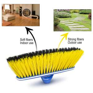 Cap de mătură Aricasa cu perie duble, perii moi și tari pentru utilizare în interior și în exterior - Ariston