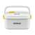 G3 Ferrari Vitto electric lunch box, white with yellow accents, front view