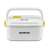 G3 Ferrari Vitto electric lunch box, white with yellow accents, front view