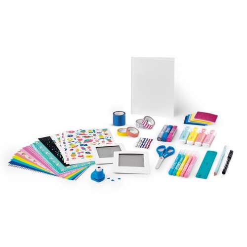 Set de scrapbooking MAPED CREATIV, 50 de piese, include jurnal, rame foto, hârtie, autocolante, bandă adezivă, markere și multe altele