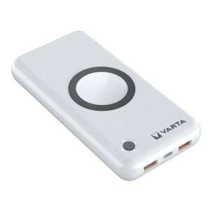 VARTA Безжичен Power Bank, 20000 mAh, бял, гледка под ъгъл - Външна батерия и Powerbank