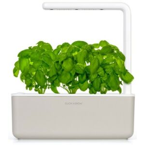 Click & Grow Smart Garden 3 mit üppigen Basilikumpflanzen - Blumentöpfe