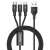 Baseus Rapid Series 3in1 USB-kábel Micro USB + USB-C + Lightning 3,5A 1,2m (CAJS000001) #fekete 48072240