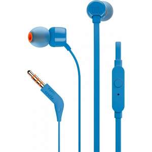 JBL T110 blue wired in-ear headphones with microphone and 3.5mm jack - JBL Headphone