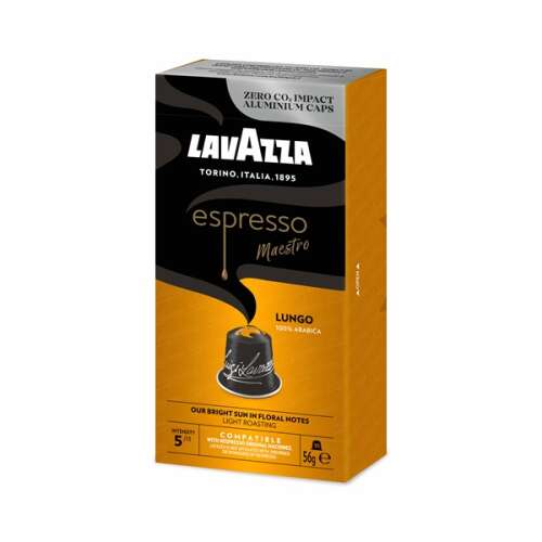 Lavazza lungo nespresso kompatibilné hliníkové kapsuly v balení 10 x 5,6 g, 100% arabica 8000070053571