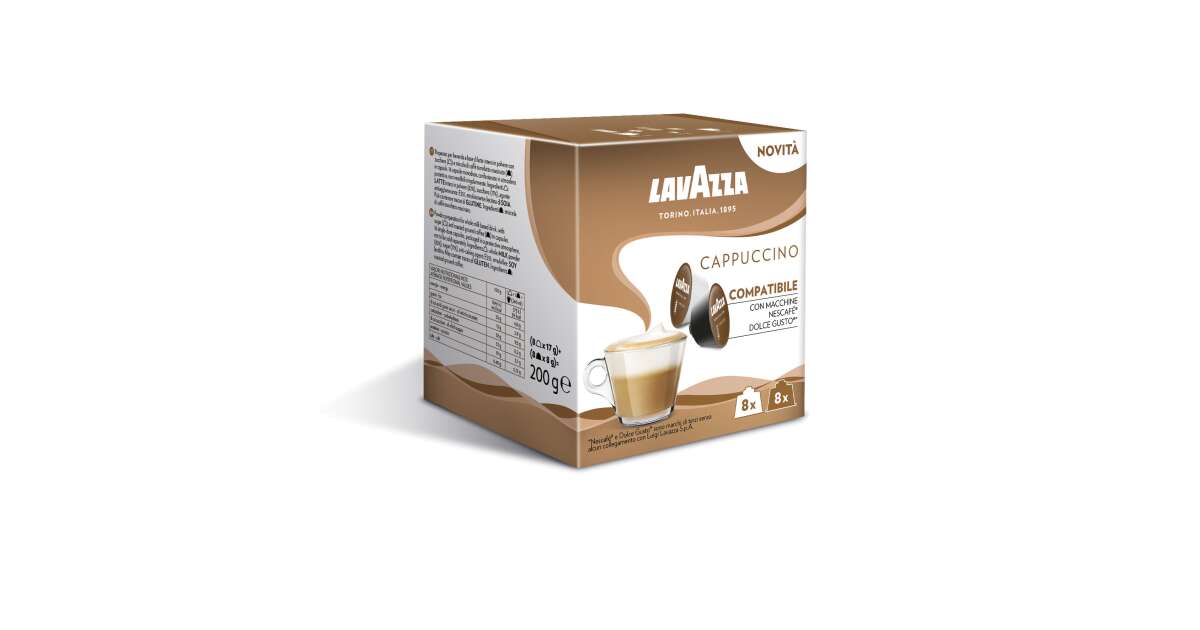 Lavazza Cappuccino Compatibile** con Macchine Nescafé Dolce Gusto* 8 x 17 g  + 8 x 8 g 200 g