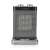 Nedis HTFA17GY Ceramic PTC Fan Heater, black and silver, front view