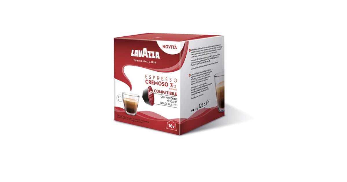 Lavazza cremoso dolce gusto espresso capsule pack 16 capsules 128g 8000070042377 Pepita