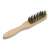 Wire brush with wooden handle, 5 rows of steel bristles, for cleaning and removing rust, paint, and other stubborn dirt