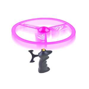 Jucărie UFO zburător roz cu efecte de lumină - Jocuri de îndemânare în aer liber