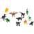 Set of 12 plastic dinosaur figures