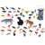 Set of 48 plastic animal figures, including farm animals, dinosaurs, safari animals, and sea creatures