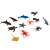 Set of 12 plastic sea creature figures