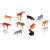 Set of 12 plastic safari animal figures