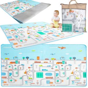 Ikonka Oktató habszivacs Játszószőnyeg 180x200cm - Közlekedés
