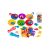 Ikonka Montessori sea animal counting game with bowls and tongs