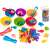 Ikonka Montessori sea animal counting game with bowls and tongs