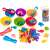 Ikonka Montessori sea animal counting game with bowls and tongs