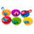 Ikonka Montessori sea animal counters in colored bowls