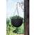 Keter Sphere Planter hanging flower pot, brown, rattan look, with flowers, outdoor use