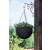 Keter Sphere Planter hanging flower pot, brown, rattan look, with flowers, outdoor use
