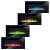 Electric fireplace with different flame colors: blue, yellow, green, red