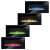Electric fireplace with different flame colors: blue, yellow, green, red