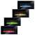 Electric fireplace with different flame colors: blue, yellow, green, red