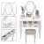 SmileHOME by Pepita Toaletný stolík s 5 zásuvkami a stoličkou #white 48096035}