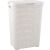 Off-white CURVER STYLE 60L rattan effect laundry basket