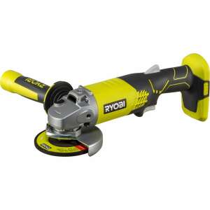 Ryobi R180AG-0 115mm cordless angle grinder, angled view - Ryobi